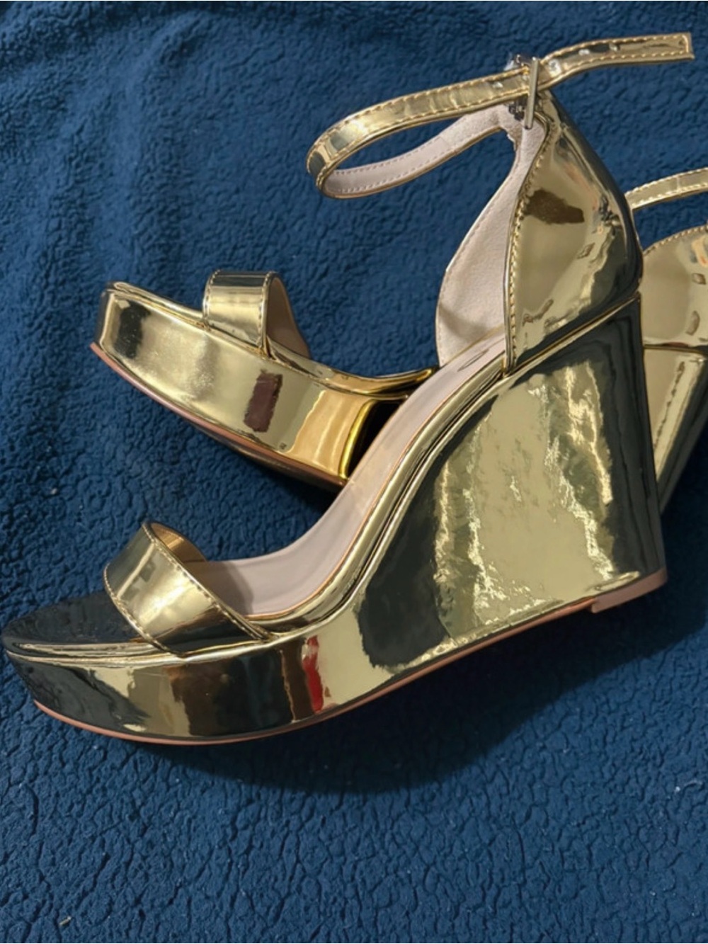 Mix No. 6 Metallic Gold Wedge Sandals